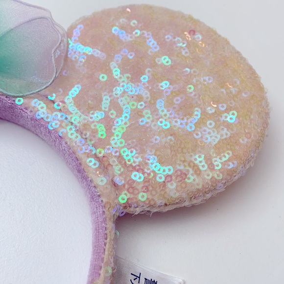 Disney Parks Minnie Pink Iridescent Sequin Ears - Picture 3 of 5
